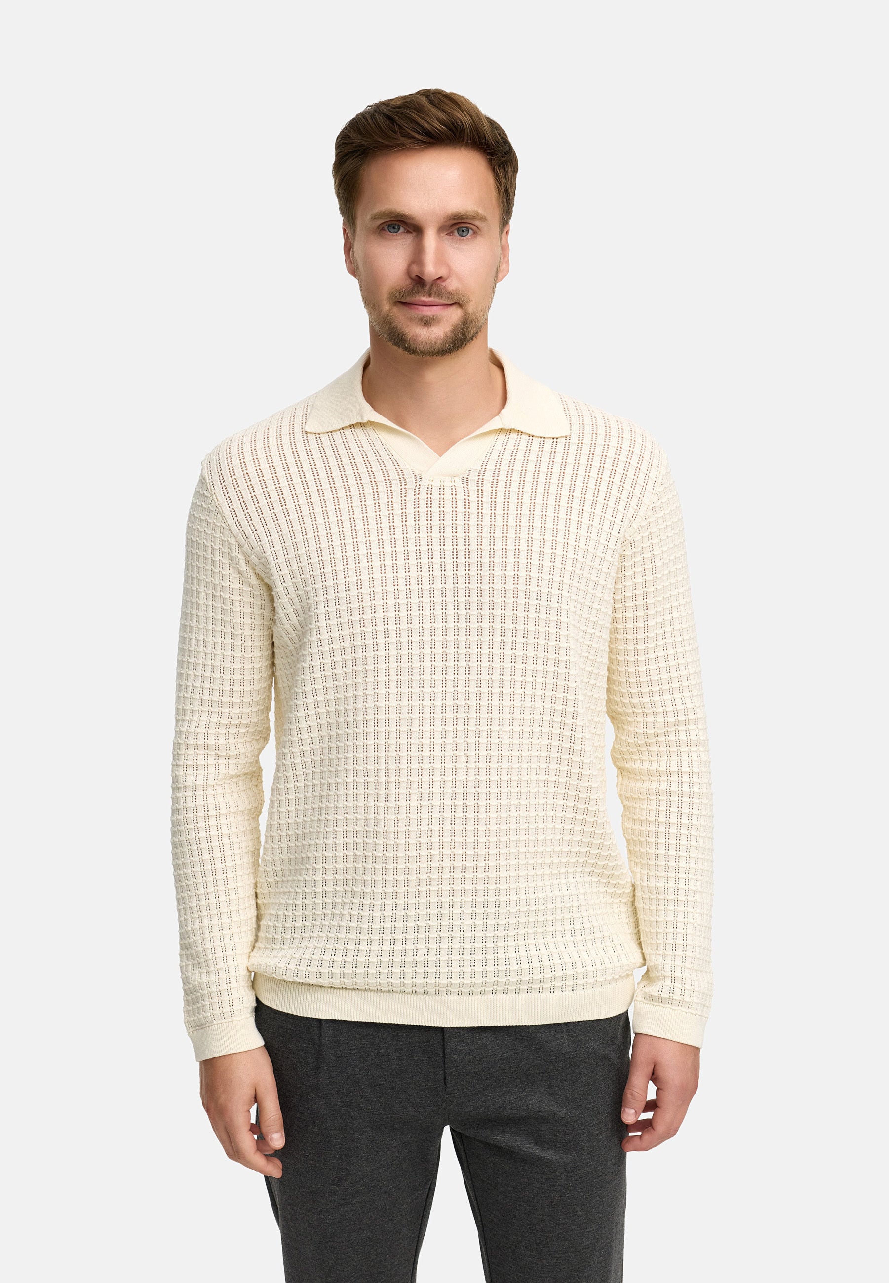 Strickpullover JFLane polo knit Produktbild