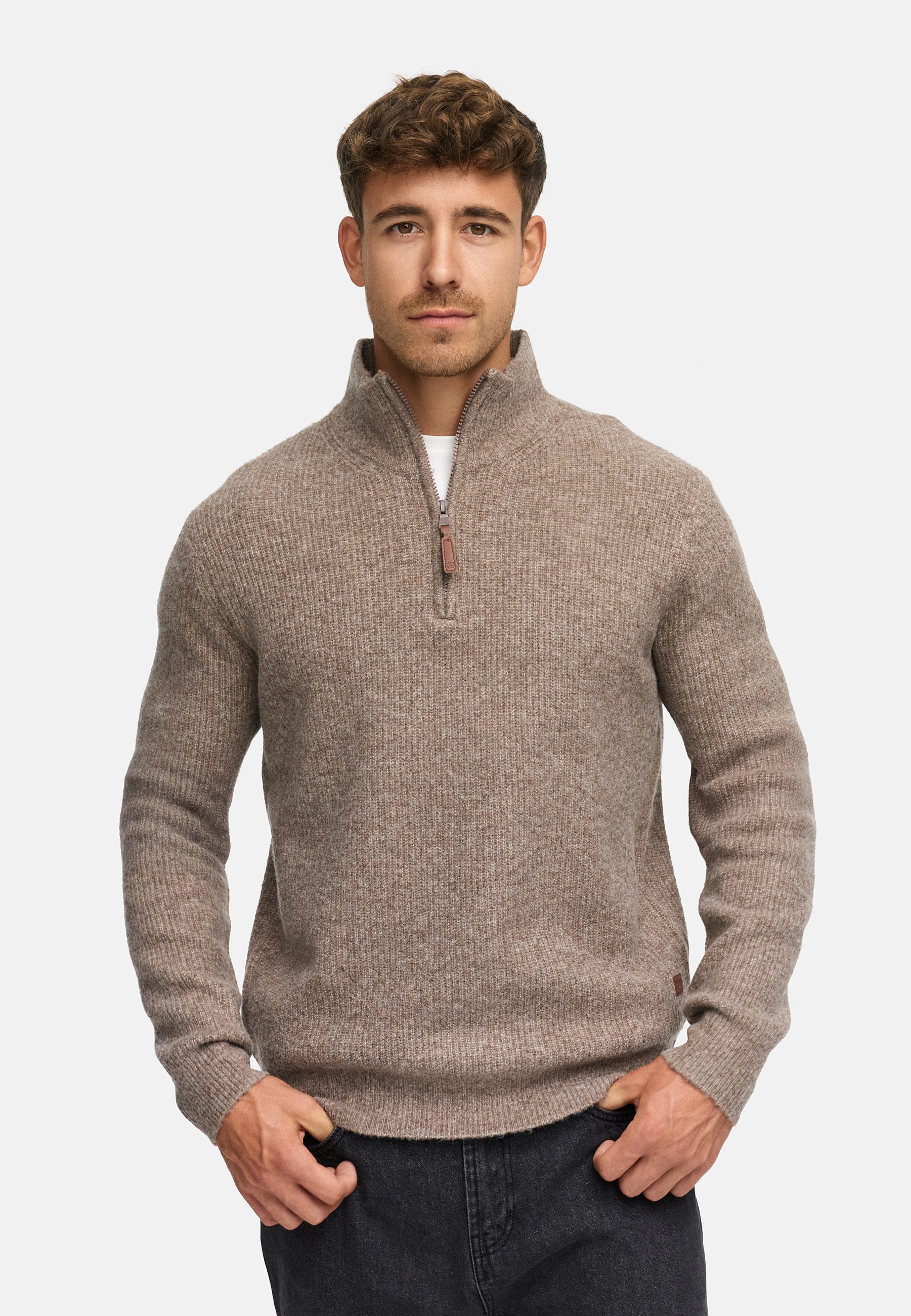 Strickpullover INPeace Half Zip Produktbild